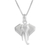 Sterling silver pendant necklace, 'Geometric Elephant' - Sterling Silver Elephant Pendant Necklace from Thailand thumbail