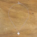 Sterling silver pendant necklace, 'Geometric Elephant' - Sterling Silver Elephant Pendant Necklace from Thailand