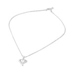 Sterling silver pendant necklace, 'Geometric Elephant' - Sterling Silver Elephant Pendant Necklace from Thailand