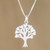 Sterling silver pendant necklace, 'Tree of Wonder' - Sterling Silver Pendant Tree Necklace Handmade in Thailand