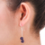Amethyst beaded dangle earrings, 'Dreamy Wonder' - Thai Amethyst and Sterling Silver Beaded Dangle Earrings