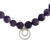 Halskette mit Amethyst-Anhänger - Halskette mit Perlenanhänger aus Amethyst und Sterlingsilber