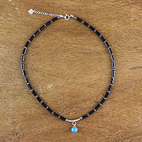 Multi-gemstone beaded pendant necklace, 'Everlasting Bond'