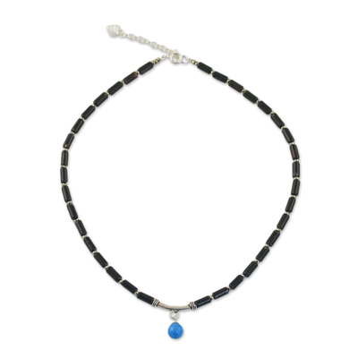 Multi-gemstone beaded pendant necklace, 'Everlasting Bond' - Multi-Gemstone Beaded Pendant Necklace from Thailand