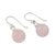 Rose quartz dangle earrings, 'Candy Cloud' - Handcrafted Rose Quartz and Sterling Silver Dangle Earrings (image 2c) thumbail