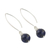 Lapis lazuli dangle earrings, 'Midnight Illusions' - Handcrafted Lapis Lazuli and Sterling Silver Dangle Earrings