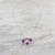 Gold accent natural orchid pendant necklace, 'Charming Orchid' - Thai Gold Accent Purple Natural Orchid Pendant Necklace thumbail