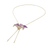 Gold accent natural orchid pendant necklace, 'Charming Orchid' - Thai Gold Accent Purple Natural Orchid Pendant Necklace