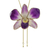 Gold accent natural orchid pendant necklace, 'Charming Orchid' - Thai Gold Accent Purple Natural Orchid Pendant Necklace