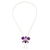Gold accent natural orchid pendant necklace, 'Orchid Majesty' - Genuine Purple Orchid Resin Pendant Necklace with Gold Chain (image 2a) thumbail