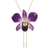 Gold accent natural orchid pendant necklace, 'Orchid Majesty' - Genuine Purple Orchid Resin Pendant Necklace with Gold Chain