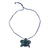 Natural flower pendant necklace, 'Indigo Blossom' - Handmade Natural Orchid Flower Long Pendant Necklace (image 2c) thumbail