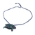 Natural flower pendant necklace, 'Indigo Blossom' - Handmade Natural Orchid Flower Long Pendant Necklace (image 2d) thumbail