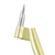 Brass fountain pen, 'Scrivener' - Brass and Teak Wood Oblique Fountain Pen