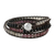 Multi-gemstone beaded wrap bracelet, 'Sunrise Wanderlust' - Unisex Leather and Multi-Gemstone Beaded Wrap Bracelet (image 2c) thumbail