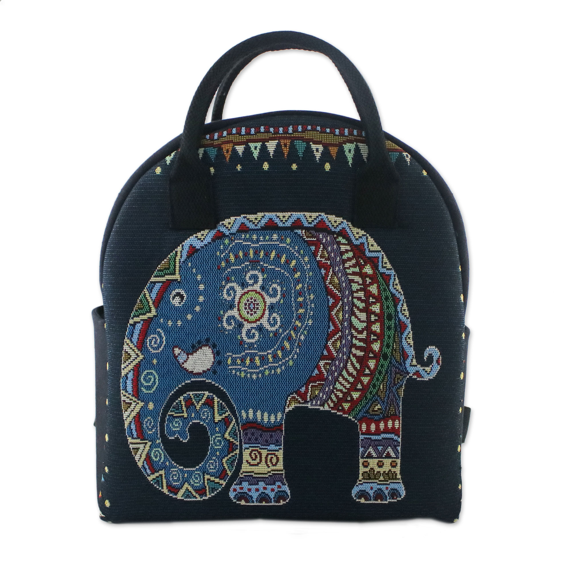 UNICEF Market | Multi-Colored Thai Elephant Cotton Backpack Handbag ...