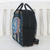 Cotton backpack, 'Northern Elephant' - Multi-Colored Thai Elephant Cotton Backpack Handbag (image 2b) thumbail