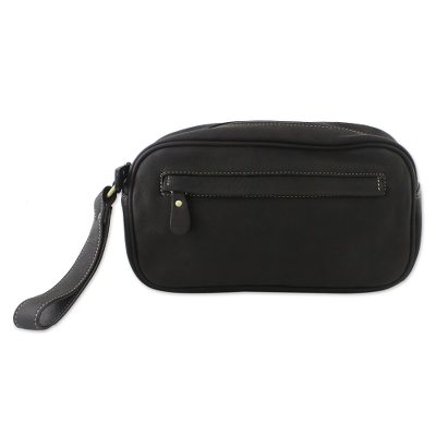 Espresso Leather Wristlet Handcrafted in Thailand