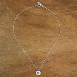 Sterling silver pendant necklace, 'Paw Print' - Sterling Silver Pawprint Pendant Necklace from Thailand