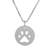 Sterling silver pendant necklace, 'Paw Print' - Sterling Silver Pawprint Pendant Necklace from Thailand (image 2d) thumbail