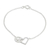 Sterling silver pendant bracelet, 'Love for All' - Heart and Peace Sterling Silver Pendant Wristband Bracelet thumbail