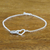 Sterling silver pendant bracelet, 'Love for All' - Heart and Peace Sterling Silver Pendant Wristband Bracelet (image 2b) thumbail