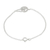 Sterling silver pendant bracelet, 'Love for All' - Heart and Peace Sterling Silver Pendant Wristband Bracelet