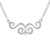 Sterling silver pendant necklace, 'Swirling Dance' - Sterling Silver Swirl Motif Pendant Necklace from Thailand thumbail