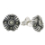 Marcasite stud earrings, 'Antique Flower' - Sterling Silver Marcasite Vintage Inspired Floral Earrings (image 2c) thumbail