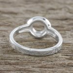 Marcasite pave ring, 'Galaxy Dream' - Sterling Silver Faceted Marcasite Galaxy Circle Pave Ring