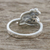 Marcasite pave ring, 'Relaxing Elephant' - Sterling Silver Faceted Marcasite Relaxing Elephant Ring (image 2b) thumbail