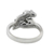 Marcasite pave ring, 'Relaxing Elephant' - Sterling Silver Faceted Marcasite Relaxing Elephant Ring (image 2d) thumbail