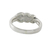 Marcasite pave ring, 'Starry Leaf' - Sterling Silver Marcasite Single Olive Leaf Pave Ring (image 2d) thumbail