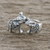 Marcasite cocktail ring, 'Mommy and Me' - Sterling Silver and Faceted Marcasite Elephant Cocktail Ring (image 2) thumbail