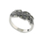 Marcasite pave ring, 'Vineyard Beauty' - Sterling Silver Faceted Marcasite Vineyard Leaf Pave Ring (image 2c) thumbail
