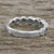 Marcasite band ring, 'Galaxy Hearts' - Sterling Silver Galaxy Hearts Faceted Marcasite Band Ring (image 2b) thumbail