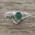 Onyx cocktail ring, 'Gala Green' - Sterling Silver Marcasite and Green Onyx Cocktail Ring thumbail