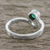 Onyx cocktail ring, 'Gala Green' - Sterling Silver Marcasite and Green Onyx Cocktail Ring (image 2b) thumbail