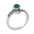 Onyx cocktail ring, 'Gala Green' - Sterling Silver Marcasite and Green Onyx Cocktail Ring