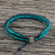 Wickelarmband aus Quarzperlen - Karen Silberblatt-Wickelarmband mit aquablauen Quarzperlen