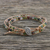Agate and glass beaded wrap bracelet, 'Umber Dream' - Multi-Colored Agate and Glass Beaded Leaf Wrap Bracelet thumbail