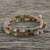 Agate and glass beaded wrap bracelet, 'Umber Dream' - Multi-Colored Agate and Glass Beaded Leaf Wrap Bracelet (image 2c) thumbail