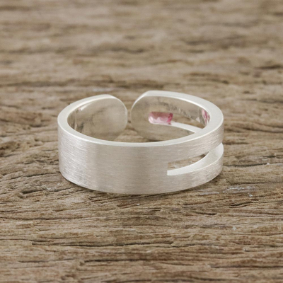 Tourmaline wrap ring, 'Sparkling Secret' - Sterling Silver and Tourmaline Wrap Ring from Thailand