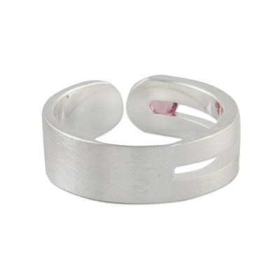 Tourmaline wrap ring, 'Sparkling Secret' - Sterling Silver and Tourmaline Wrap Ring from Thailand