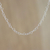 Collar de eslabones de plata de ley (3 mm) - Collar con eslabones de corazón en plata de ley (3 mm) de Tailandia