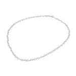 Sterling silver link necklace, 'Lots of Love' (3mm) - Sterling Silver Heart Link Necklace (3mm) from Thailand