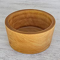Wood serving bowl, 'Casual Gathering' - Handmade Mango Wood Serving Bowl from Thailand