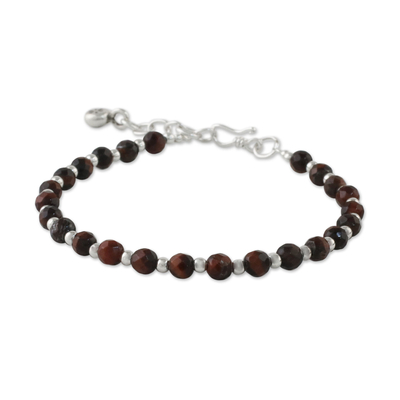 Tiger's eye beaded bracelet, 'Cool and Beautiful' - Tiger's Eye Beaded Bracelet from Thailand