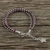 Garnet beaded multistrand bracelet, 'Natural Joy' - Karen Silver and Garnet Beaded Bracelet from Thailand (image 2) thumbail