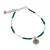 Quartz beaded bracelet, 'Peaceful Meditation' - Dyed Green Quartz Beaded Bracelet with Silver Pendant (image 2a) thumbail